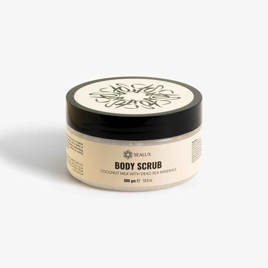 مقشر الجسم بحليب جوز الهند ومعادن البحر الميت